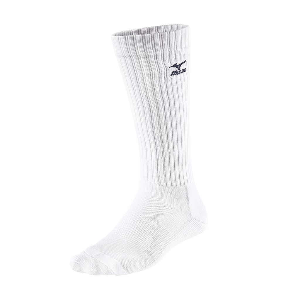 Mizuno Women's VB Long Volleyball Socks White/Navy (67XUU71671-SEI)